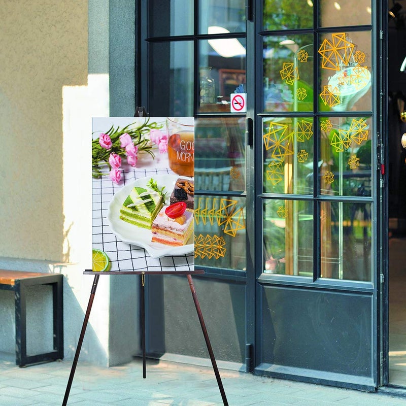 Conda 63" Wooden Tripod Artist Display Easel with Tray, A-Frame Adjustable Easel Stand for Wedding Sign, Foldable Easels for Painting Canvas, Display & Posters - Image 4